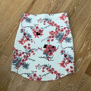 Boohoo Cherry Blossom Mini Skirt